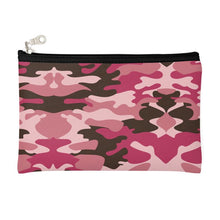 将图片加载到图库查看器,Pink Camouflage Zip Top Pouch by The Photo Access
