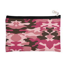 将图片加载到图库查看器,Pink Camouflage Zip Top Pouch by The Photo Access
