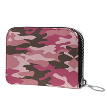 Load image into Gallery viewer, Pink Camouflage Small Leather Zip Purse by The Photo Access