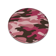 गैलरी व्यूवर में इमेज लोड करें, Pink Camouflage Leather Coasters by The Photo Access