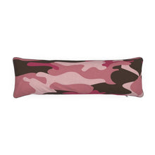 Load image into Gallery viewer, Pink Camouflage Bolster Cushion by The Photo Access
