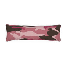 Load image into Gallery viewer, Pink Camouflage Bolster Cushion by The Photo Access
