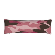 Load image into Gallery viewer, Pink Camouflage Bolster Cushion by The Photo Access