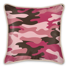 Load image into Gallery viewer, Pink Camouflage Silk Pillows by The Photo Access