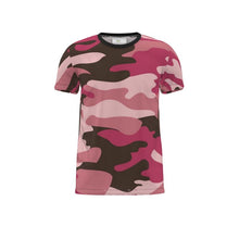 Load image into Gallery viewer, Pink Camouflage Cut and Sew All Over Print T-Shirt by The Photo Access