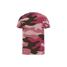 Load image into Gallery viewer, Pink Camouflage Cut and Sew All Over Print T-Shirt by The Photo Access