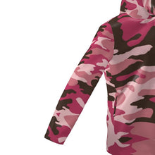 Load image into Gallery viewer, Pink Camouflage Womens Hooded Rain Mac by The Photo Access