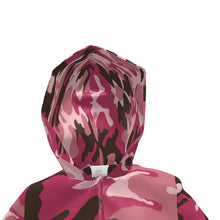 Load image into Gallery viewer, Pink Camouflage Womens Hooded Rain Mac by The Photo Access