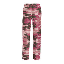 Load image into Gallery viewer, Pink Camouflage Ladies Silk Pajama Bottoms by The Photo Access