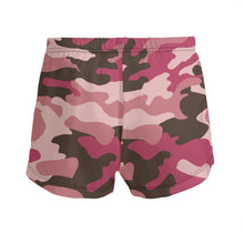 Load image into Gallery viewer, Pink Camouflage Ladies Silk Pajama Shorts by The Photo Access