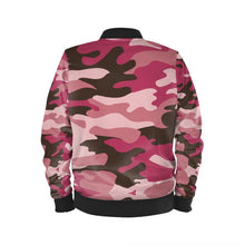 Load image into Gallery viewer, Pink Camouflage Ladies Bomber Jacket by The Photo Access