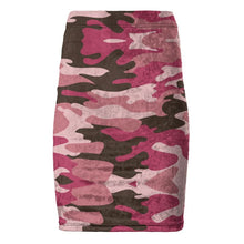 Load image into Gallery viewer, Pink Camouflage Pencil Skirt by The Photo Access