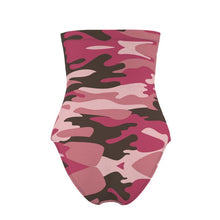 Load image into Gallery viewer, Pink Camouflage Strapless Swimsuit by The Photo Access