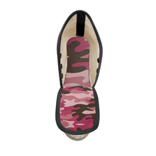 Load image into Gallery viewer, Pink Camouflage Ladies Wedge Espadrilles by The Photo Access