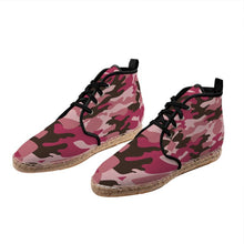 Load image into Gallery viewer, Pink Camouflage Hi Top Espadrilles by The Photo Access