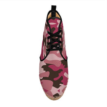 Load image into Gallery viewer, Pink Camouflage Hi Top Espadrilles by The Photo Access