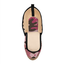 Load image into Gallery viewer, Pink Camouflage Hi Top Espadrilles by The Photo Access