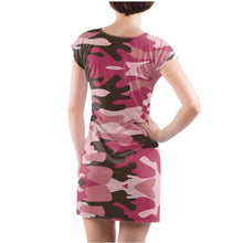 Load image into Gallery viewer, Pink Camouflage Ladies Tunic T-Shirt by The Photo Access