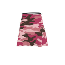 Load image into Gallery viewer, Pink Camouflage Flared Skirt by The Photo Access