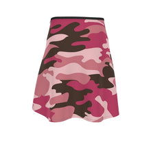 Load image into Gallery viewer, Pink Camouflage Flared Skirt by The Photo Access