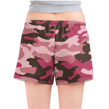 Load image into Gallery viewer, Pink Camouflage Ladies Pajama Shorts by The Photo Access