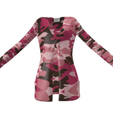 Load image into Gallery viewer, Pink Camouflage Ladies Cardigan With Pockets by The Photo Access