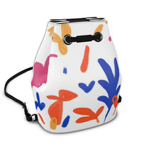 Load image into Gallery viewer, Abstract Leaf & Plant Bucket Backpack by The Photo Access