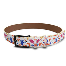 Load image into Gallery viewer, Abstract Leaf & Plant Leather Belt by The Photo Access