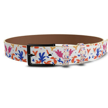 Load image into Gallery viewer, Abstract Leaf & Plant Leather Belt by The Photo Access