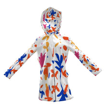 Загрузить изображение в средство просмотра галереи, Abstract Leaf & Plant Womens Hooded Rain Mac by The Photo Access