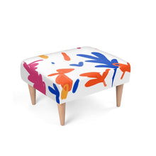 Load image into Gallery viewer, Abstract Leaf & Plant Footstool by The Photo Access