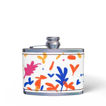 Load image into Gallery viewer, Abstract Leaf & Plant Leather Wrapped Hip Flask by The Photo Access
