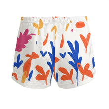 Load image into Gallery viewer, Abstract Leaf & Plant Ladies Silk Pajama Shorts by The Photo Access