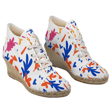 Load image into Gallery viewer, Abstract Leaf & Plant Ladies Wedge Espadrilles by The Photo Access