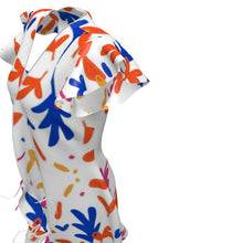 Load image into Gallery viewer, Abstract Leaf & Plant Tea Dress by The Photo Access