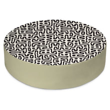 将图片加载到图库查看器,Hand Drawn Labyrinth Round Floor Cushions by The Photo Access