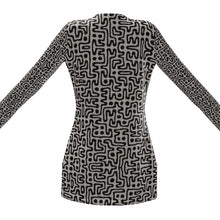 Load image into Gallery viewer, Hand Drawn Labyrinth Ladies Cardigan With Pockets by The Photo Access
