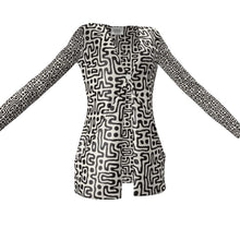 Load image into Gallery viewer, Hand Drawn Labyrinth Ladies Cardigan With Pockets by The Photo Access