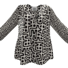 Load image into Gallery viewer, Hand Drawn Labyrinth Womens Blouse by The Photo Access