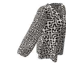 Load image into Gallery viewer, Hand Drawn Labyrinth Womens Blouse by The Photo Access