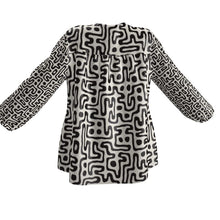 Load image into Gallery viewer, Hand Drawn Labyrinth Womens Blouse by The Photo Access