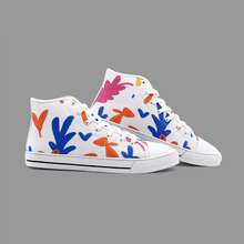 将图片加载到图库查看器,Abstract Leaf & Plant Unisex High Top Canvas Shoes by The Photo Access