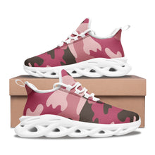 Load image into Gallery viewer, Pink Camouflage Unisex Bounce Mesh Knit Sneakers by The Photo Access