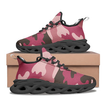 Load image into Gallery viewer, Pink Camouflage Unisex Bounce Mesh Knit Sneakers by The Photo Access