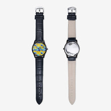 Load image into Gallery viewer, Yellow Blue Neon Camouflage Classic Fashion Unisex Print Black Quartz Watch by The Photo Access