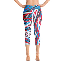 Load image into Gallery viewer, Colorful Thin Lines Art Capri Leggings by The Photo Access