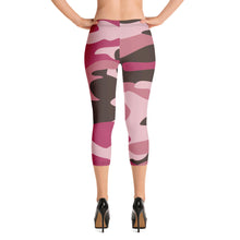Load image into Gallery viewer, Pink Camouflage Capri Leggings by The Photo Access