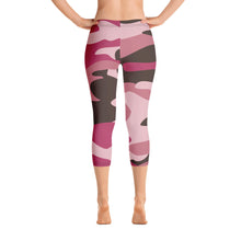 Load image into Gallery viewer, Pink Camouflage Capri Leggings by The Photo Access