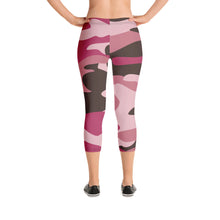 Load image into Gallery viewer, Pink Camouflage Capri Leggings by The Photo Access