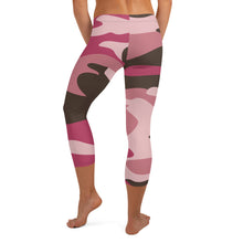 Load image into Gallery viewer, Pink Camouflage Capri Leggings by The Photo Access